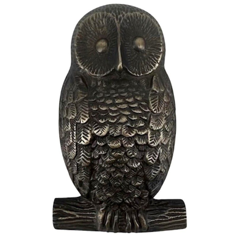 The King's Bay Barn Owl Door Knocker (Highlighted Bronze)