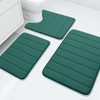 Buganda Memory Foam 3 Pieces Bathroom Rugs Set - Thick