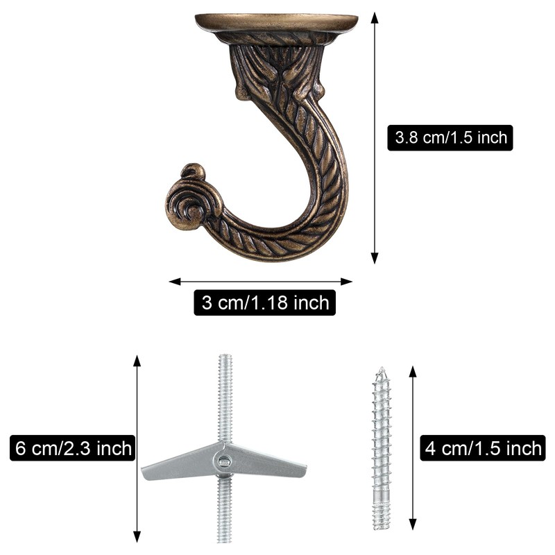 Hotop 6 Pcs Swag Ceiling Hooks Heavy Duty Swag Hooks