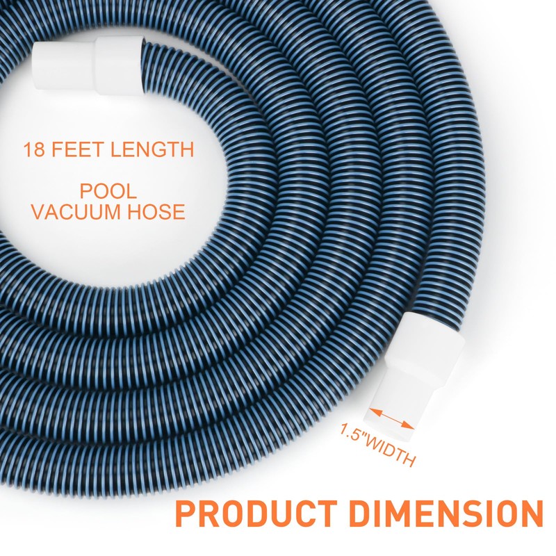 OSMOFUZE Pool Vacuum Hose, Heavy Duty Manual Swimming Pool Cleaner