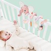 Elephant Spiral Pram Toys for Babies Soft Music Spiral Activity