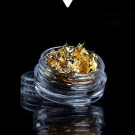 Gold Foil 銀箔 Case Set of 12 LED Gel Supplies Gold, and Silver Glitter Sequins neirua-todekore-syon