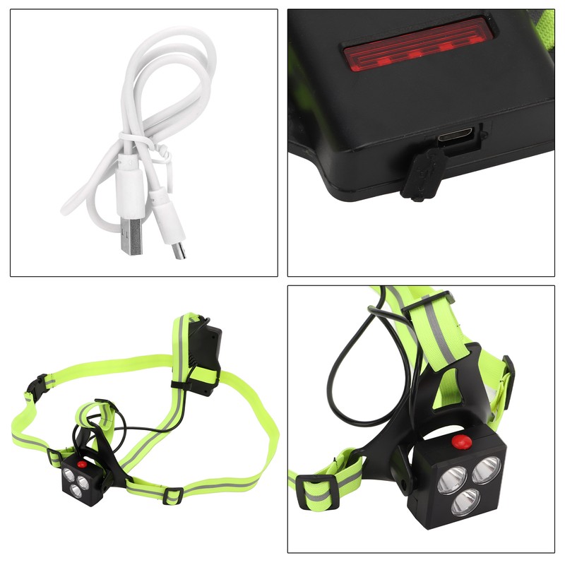 LED Night Running Light Waterproof Adjustable Angle Modes USB Rechargeable