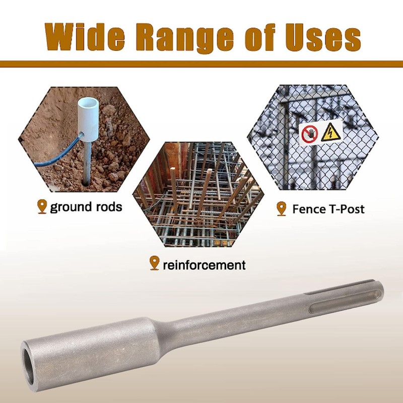 for SDS Maximum Shank Ground Rod Driver Steel 5 Pits