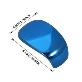 TOMALL Stainless Steel Car Gear Shift Knob Cover Trim Compatible with Honda Civic 11th 2022 2023 Shifter Panel Trim Gear Lever Cover for Car Interior Center Console Accessories (Blue)