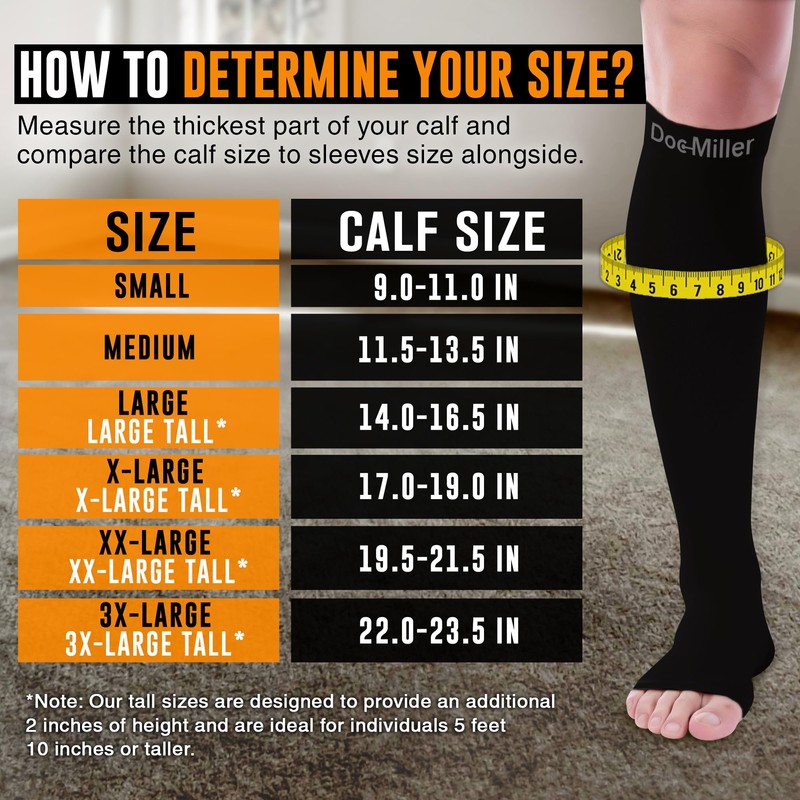 Doc Miller Open Toe Compression Socks for Men and Women,