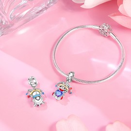 BIZK Charms Pendant 925 Silver for Bracelets, Compatible with European Bracelets and Necklaces for Women, Sterling Silver