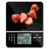 Báscula de alimentos con calculadora nutricional, pantalla digital, cálculo de