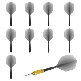 Pack of 9 Dart Flights with Shaft, Flights Darts Fusion Soft Darts, Dart Shafts Made of Flex Plastic, Standard 4 Blade Darts Flights with Shaft, Fixed Darts Accessories, for Assist Darts, Stable