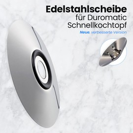 Anakel Home Replacement Stainless Steel Disc Compatible with Duromatic Hotel, INOX and Supreme | INOX Valve Housing Decorative Saucer with Metal Supports, 95 x 20 x 95 mm