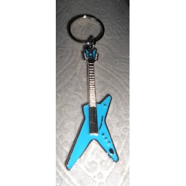 Unbranded GUITAR BLUE KEYCHAIN