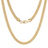 VEXXS Men's Gold Chain, 14K Real Gold Plated Miami Cuban