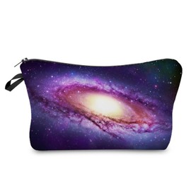 Livel lhood Galaxy Makeup Bag Cute Small Organizer Zipper Pouch Galaxy Cosmetic Bag Birthday Present for Galaxy Lovers Women Friends, hzz17290, Galaxy Printed Cosmetic Bag With a Metal Zipper