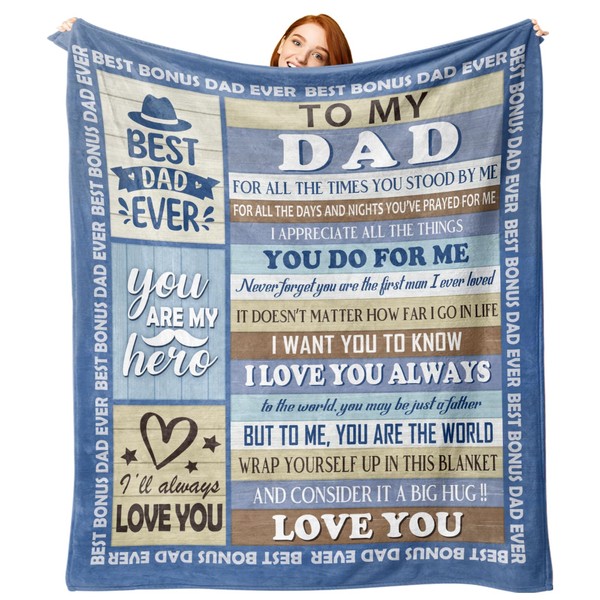 Paayna Gift for Dad from Daughter Son Flannel Throw Blanket,