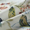 VOGOL Tie Up Blue Bird Kitchen Curtains, Floral Printed Pattern
