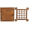 A29 Speakeasy Door Grill with Viewing Door, Rust Large Size