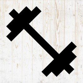 6 in Fitness Sticker - Bodybuilding Running Sport Barbell Gym Dumbbells Yoga Muscle Bar - Vinyl Decal for Wall Car Home Bike Bottle Phone Laptop DWSV1979