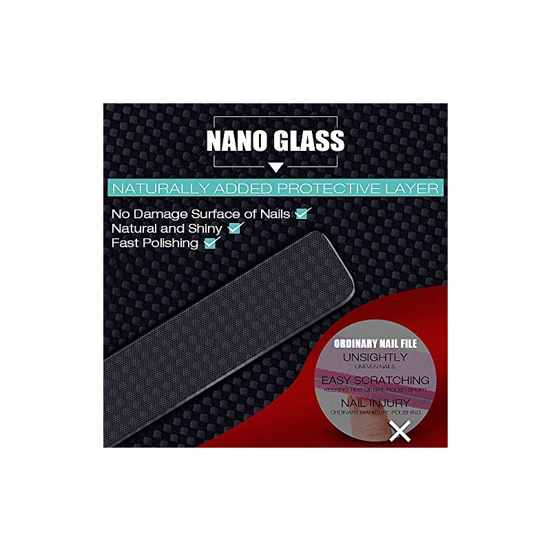 Brillo de uñas de cristal – 2 piezas de lima