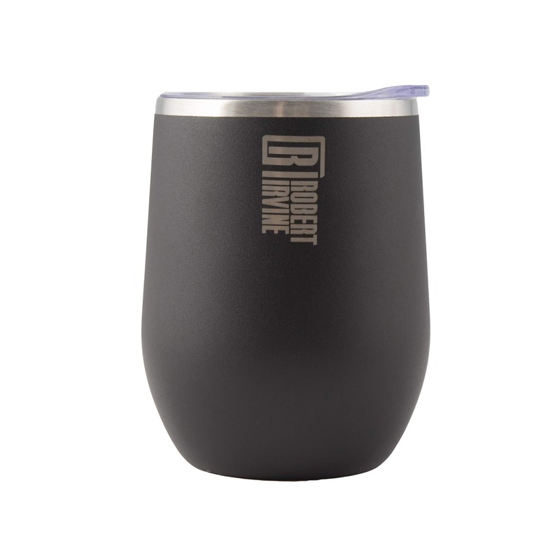 Robert Irvine Insulated 12 oz Black Wine Tumbler - Set