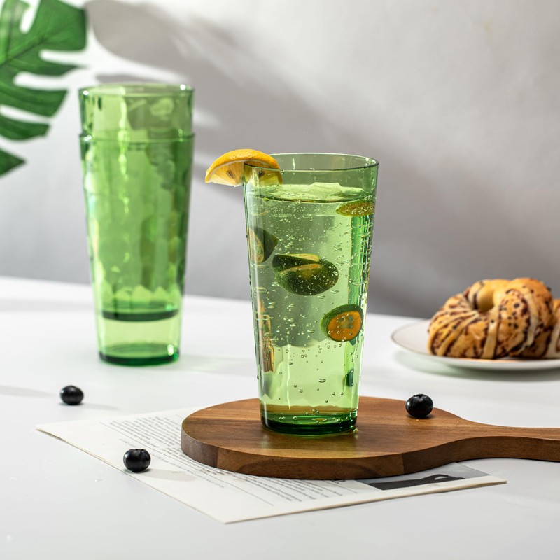KOXIN-KARLU Mixed Drinkware 26-ounce Plastic Tumbler Acrylic Water Glasses, set