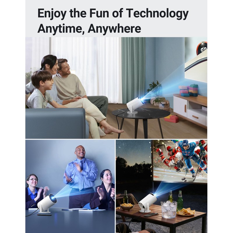 Mini Projector 180LM with WiFi 6 & BT 5.2 Native