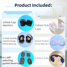 DEEG Replacement Craftsman Riding Mower Front Wheel bushingst to Bearings 532009040 9040h 532124959 583670401 M123811 5920H 9040HR 9040N 5321249