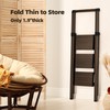 HillhutApex 3 Step Foldable Aluminum Step Ladder with Handgrip, Anti-Slip