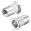 uxcell 1/4-20 Rivet Nuts Aluminium Alloy Knurled Flat Head Threaded