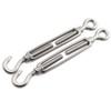 JCBIZ 2pcs M10 Turnbuckle Screw Hook to Eye Strainer Fence