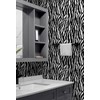 Fiula Zebra Peel and Stick Wallpaper Geometric Wall Paper Black