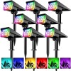 T-SUN 8× Solar Spot Lights Color Changing Outdoor Garden Lawn