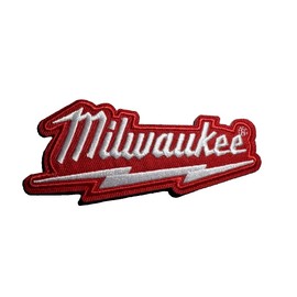 Milwaukee Tools Red 4in Embroidered Iron-on Patch