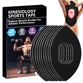 Precut Kinesiology Tape for Knees, 10pcs Knee Tapes for Knee Pain, Waterproof & Elastic Synthetic Elastic Kinesiology Therapeutic Tape for Running, Hiking, Riding
