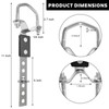 2 Pcs Heavy Duty Exhaust Hangers, Flexible Swivel Muffler Hanger