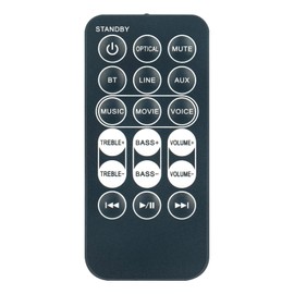 ROLLGAN GDSB04BT60 Replaced Remote Control Applicable for Goodmans GDSB04BT60 Bluetooth Soundbar Home Theater System