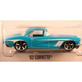 '62 CORVETTE (BLUE) HW SHOWROOM / CORVETTE 60TH 2013 Hot Wheels Basic Car 1:64 Scale Series Collector #207 of 250