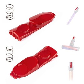 2 Pack Wand Tube/Cleaner Head Clip Latch Tab Button Compatible with Dyson V7 V8 V10 V11 V15 Vacuum Cleaner, Wand Replacement/Illumination Tool Button with Spring