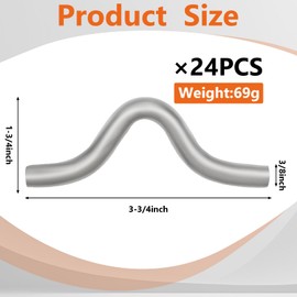 BBTO 24 PCS Safety Chain Clip 3/8 Inch Diameter Steel Weld Safety Chain Clip Connection Loops for Truck Trailer Hitch