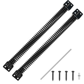 Wmebee 13 Inch Self Closing Gate Spring, Adjustable Tension Gate Closer for Wooden & Vinyl Fence, Steel, Black (2 Pack)