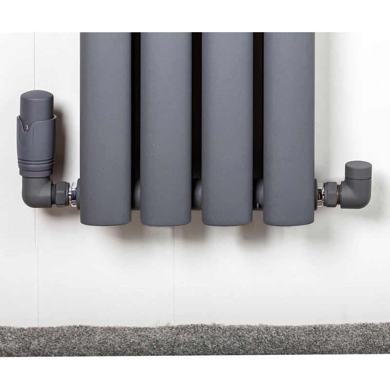 Team Controls Anthracite Grey Corner TRV Thermostatic Radiator Valve &
