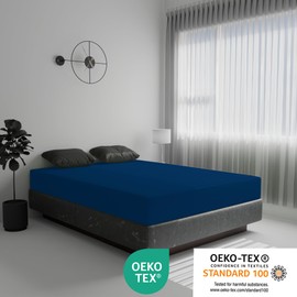 Universel Fitted Sheet 180 x 200 x 30 cm - Soft Microfibre Bed Sheet, Fitted Sheet for Mattresses up to 30 cm - Breathable, Skin-Friendly, Easy Care, Wrinkle-Free (Fog Blue, 140 x 200 x 30 cm)