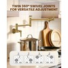 Pot Filler Faucet, Wall Mount Pot Filler Kitchen Faucet (Gold)