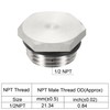 PATIKIL 1/2 NPT Male Plug, 1 Pack Waterproof Dustproof 304