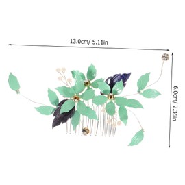 DECHOUS Leaf Pearl Hair Comb for Women Elegant Decorative Bridal Hair Accessory for Weddings Birthdays and Special Occasions Chic Floral Design for Stunning Hairstyles