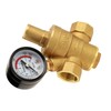 DN15 Brass Adjustable Water Pressure Regulator Reducer With Gauge Meter