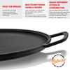 GGC Cast Iron Pizza Pan for Baking, 14" Round Griddle