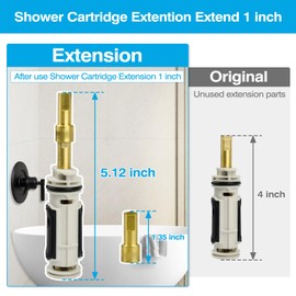 96945 Shower Handle Extension Kit for Moen Posi Temp Single Handle Shower Faucet, Shower Handle Extension Kit Compatible with Moen Shower Knob, Chrome