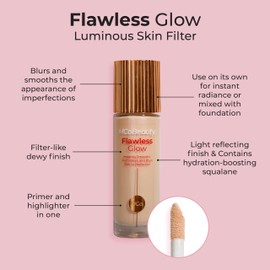 MCoBeauty Flawless Glow, Luminous Skin Filter, 7, Blurs and Smooths, Dewy Finish, 4-in-1 Multi-Tasking Formula, Vegan, Cruelty Free Cosmetics