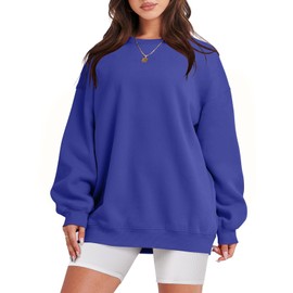 ANRABESS Oversized Sweatshirt for Women Crewneck Y2K Hoodies Fleece Casual Comfy Pullover Top Fall Outfits Clothes 2025 A1019 royal blue X-Large
