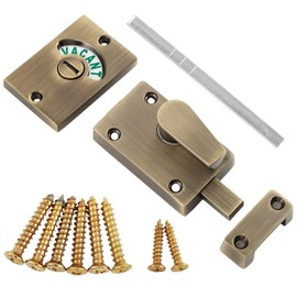 MJFUNTXY Door Lock Indicator Zinc Alloy Latch Indicating Lock Bathroom Door Privacy Lock Indicator Bolt Vacant/Engaged Bathroom Toilet Privacy Partition Door Lock Latch